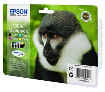 Epson T0895 Colour Ink Cartridge Multipack (B/C/M/Y)