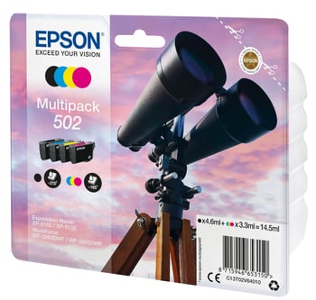 Epson 502 Ink Cartridge Multipack (B/C/M/Y)