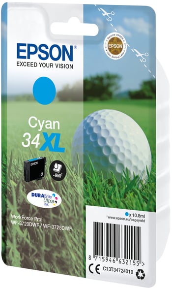Epson 34XL High Capacity Cyan Ink Cartridge