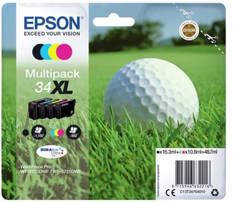 Epson 34XL High Capacity Ink Cartridge Multipack (B/C/M/Y)