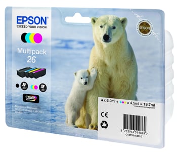 Epson 26 Ink Cartridge Multipack (B/C/M/Y)