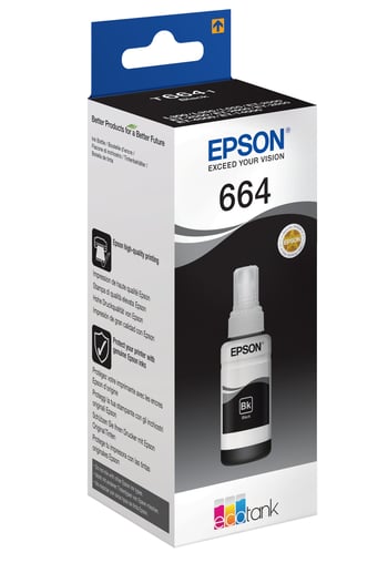 Epson T6641 EcoTank Ink Bottle - Black 70ml