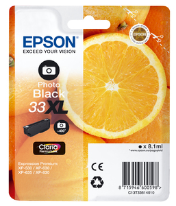 Epson 33XL High Capacity Photo Black Ink Cartridge