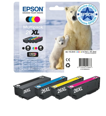 Epson 26XL Ink Cartridge Multipack (B/C/M/Y)