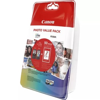 Canon PG-540L & CL-541XL & Paper High Capacity Ink Cartridge Multipack (B/C/M/Y)