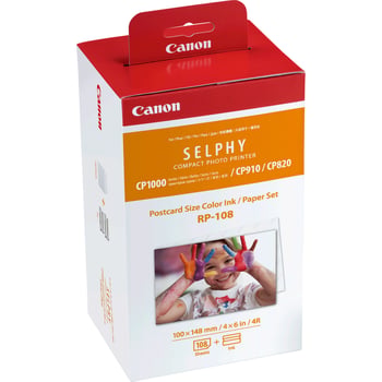 Canon 8568B001 RP-108 Ink and Postcard Paper Multipack