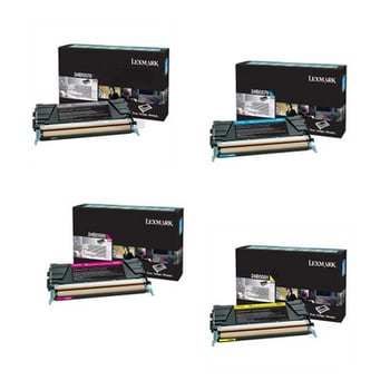 Lexmark 24B5578 Return Program Toner Value Pack (B/C/M/Y)