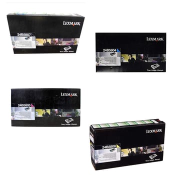 Lexmark 24B5807 Return Program Toner Value Pack (B/C/M/Y)