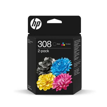 HP 308 Black & Tri Colour Ink Cartridge Multipack