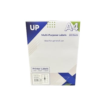 A4 Multipurpose Labels 8 Per Sheet - 99.1 x 67.7mm - White (100 Sheets)
