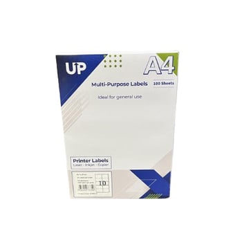 A4 Multipurpose Labels 10 Per Sheet - 99.1 x 57mm - White (100 Sheets)