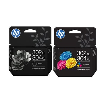 HP 302XL / 304XL Black & Tri-Colour Ink Cartridge Multipack