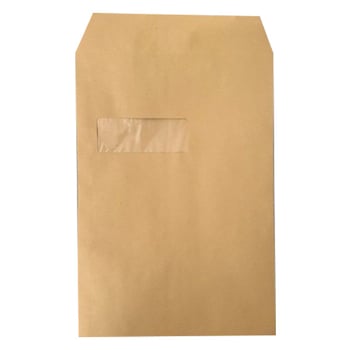 C4 Envelopes Window Self Seal - 90gsm - Manilla (Pack of 250)
