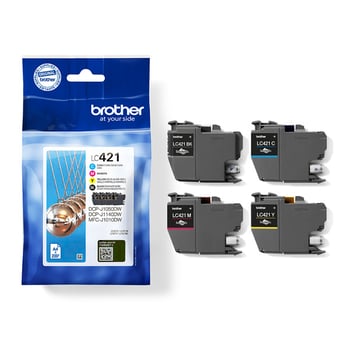 Brother LC421 Ink Cartridge Multipack (B/C/M/Y)