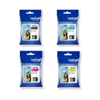 Brother LC421XL High Capacity Ink Cartridge (B/C/M/Y)