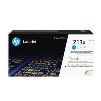 HP 213X High Capacity Cyan Toner Cartridge (W2131X)