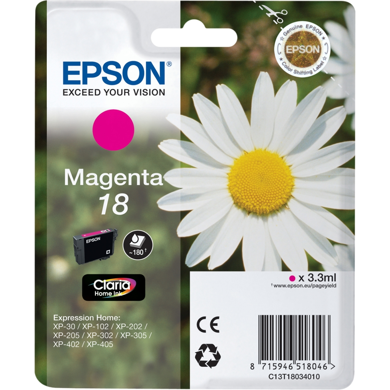 Epson T1803 Magenta Ink Cartridge