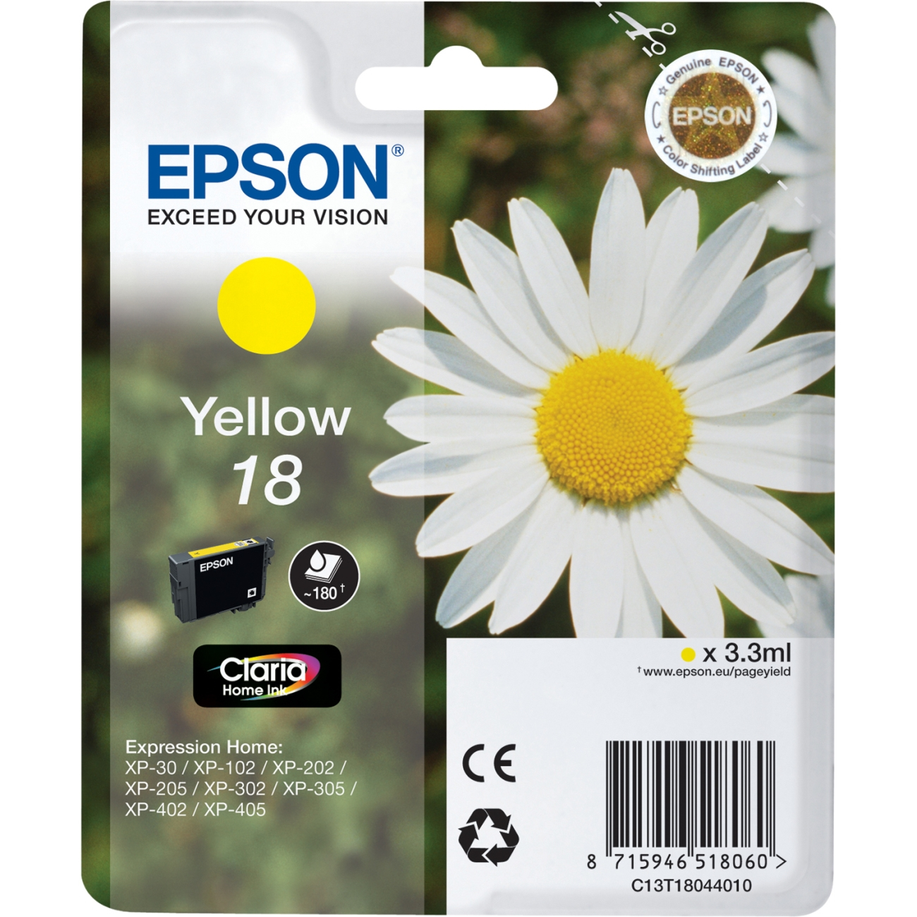 Epson T1804 Yellow Ink Cartridge
