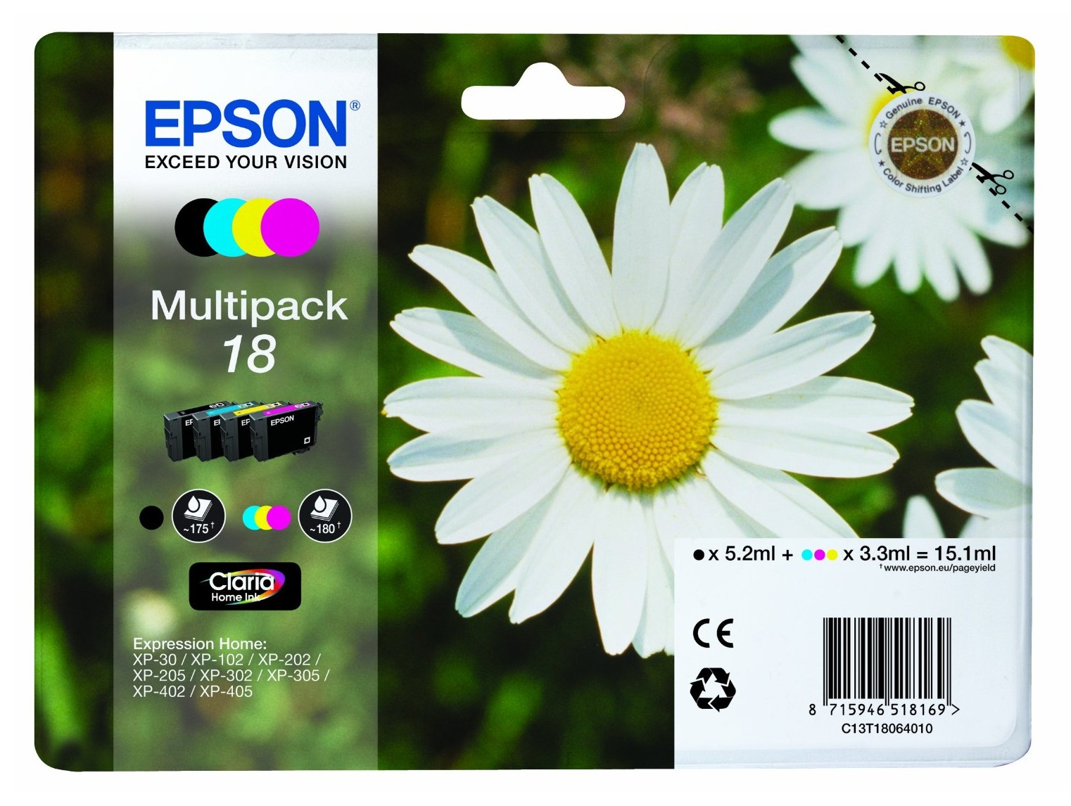 Epson T1806 Ink Cartridge Multipack