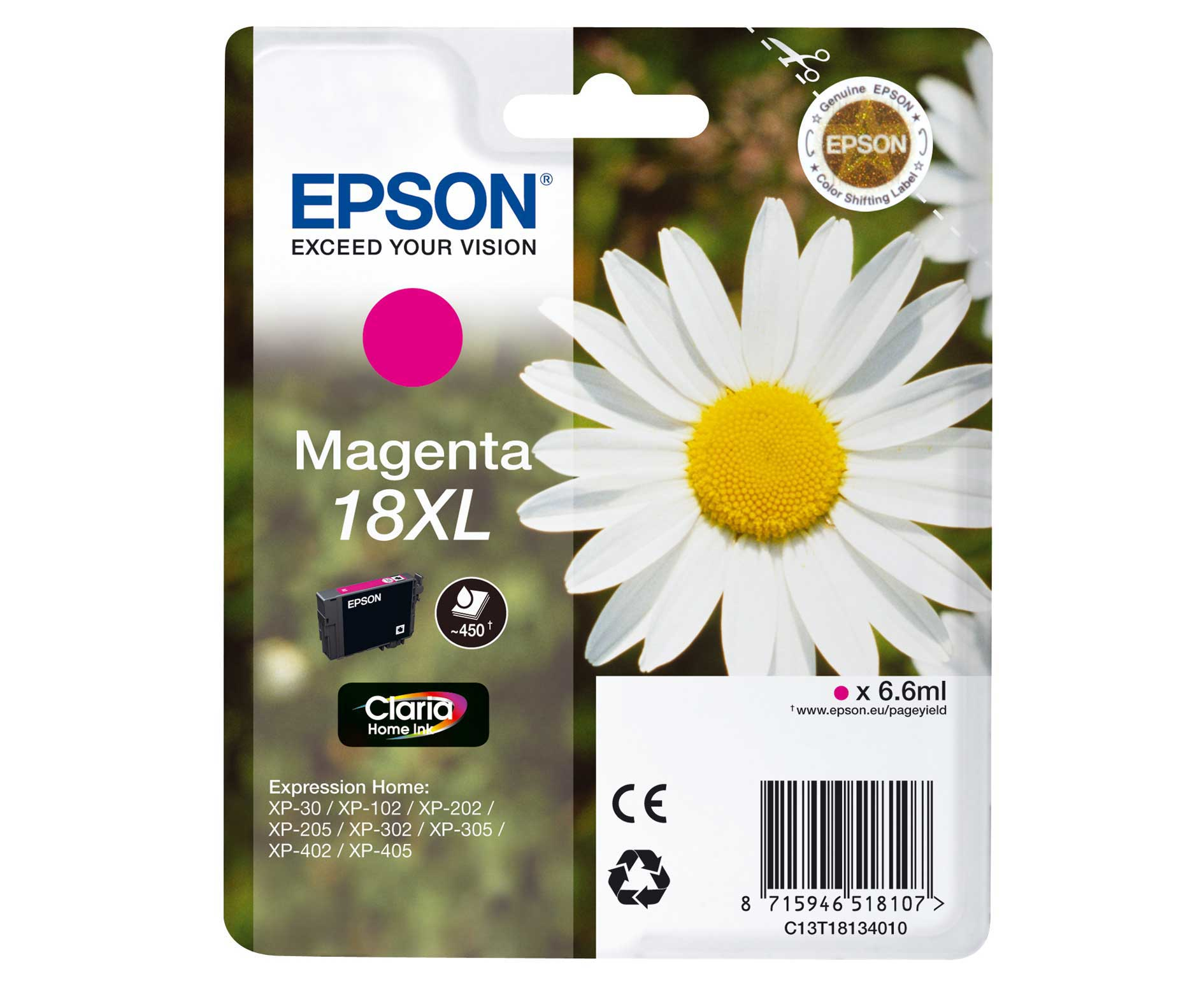 Epson T1813 High Capacity Magenta Ink Cartridge