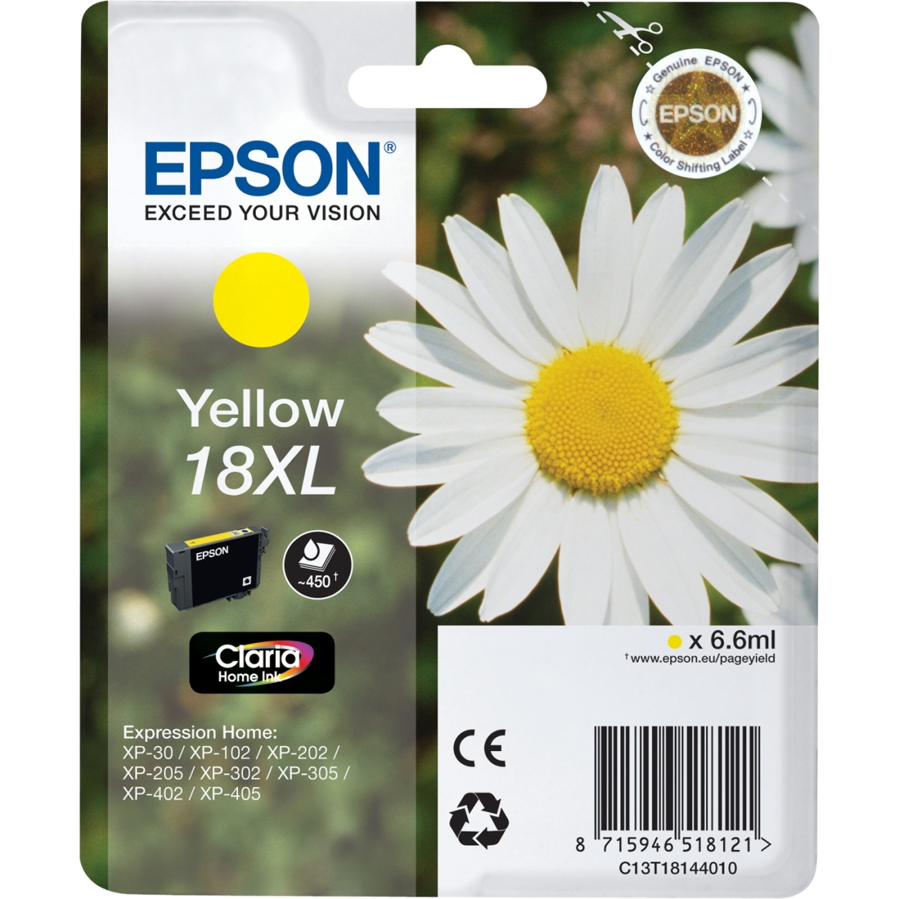 Epson T1814 High Capacity Yellow Ink Cartridge