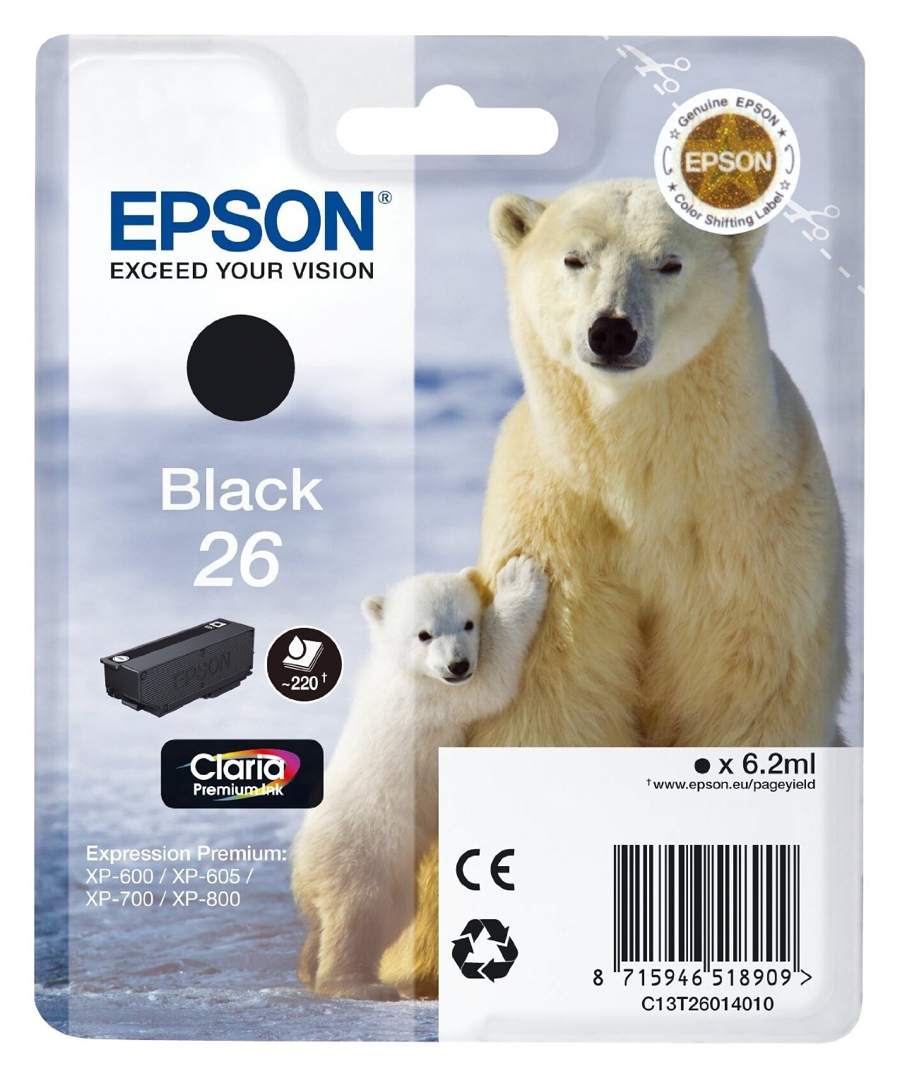 Epson 26 Black Ink Cartridge