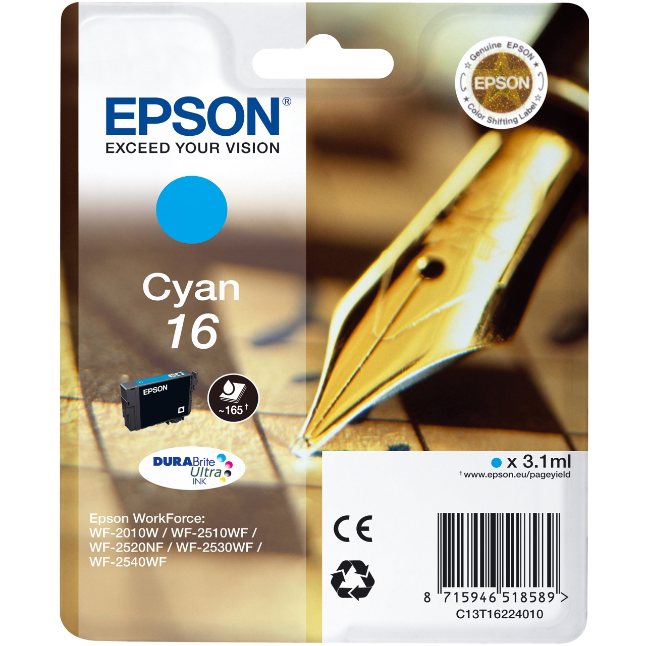 Epson 16 Cyan Ink Cartridge