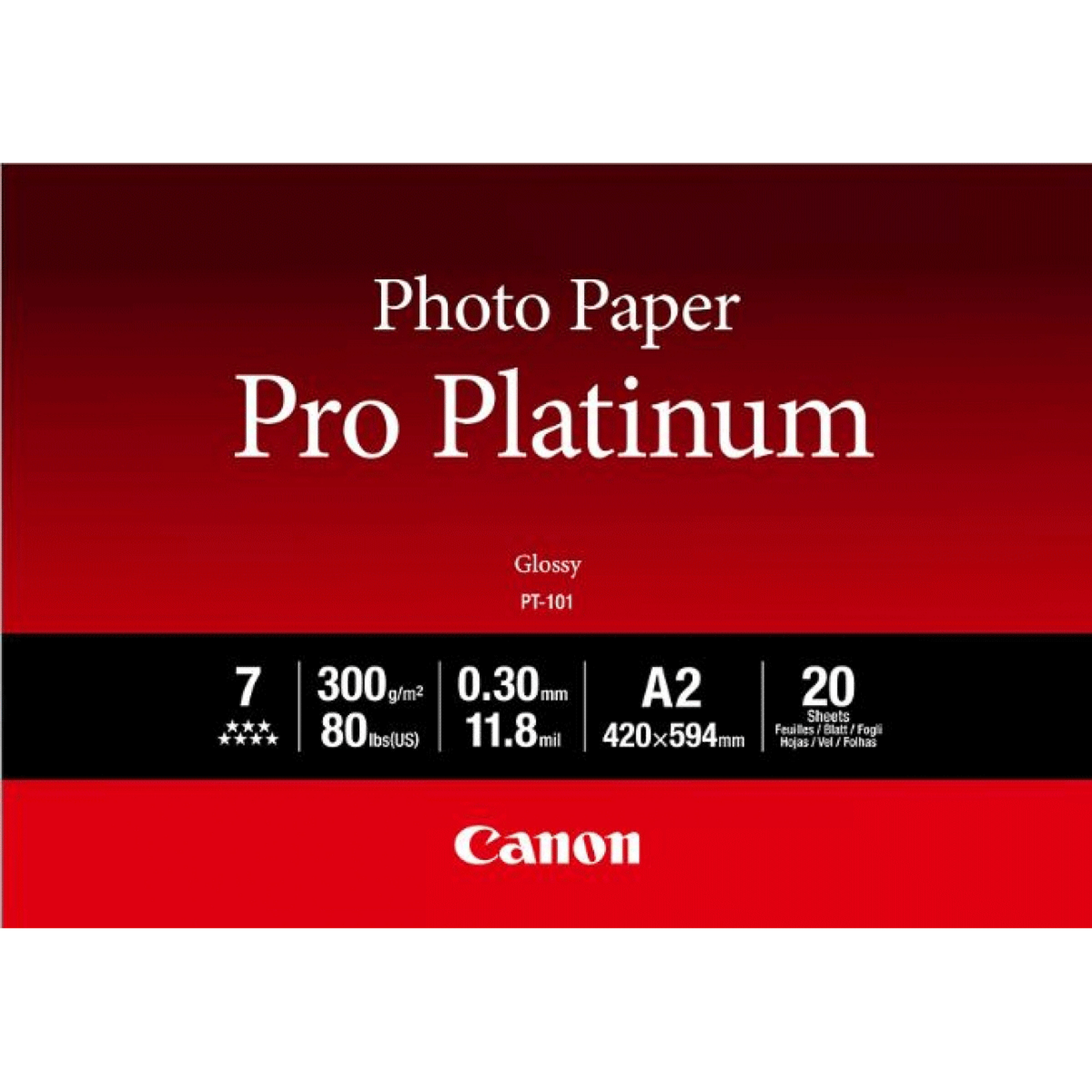 Canon Photo Paper Pro Platinum A2 300gsm 20 Sheets