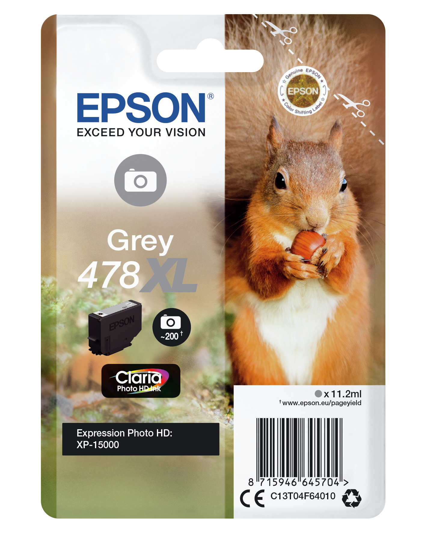 Epson 478XL High Capacity Grey Ink Cartridge