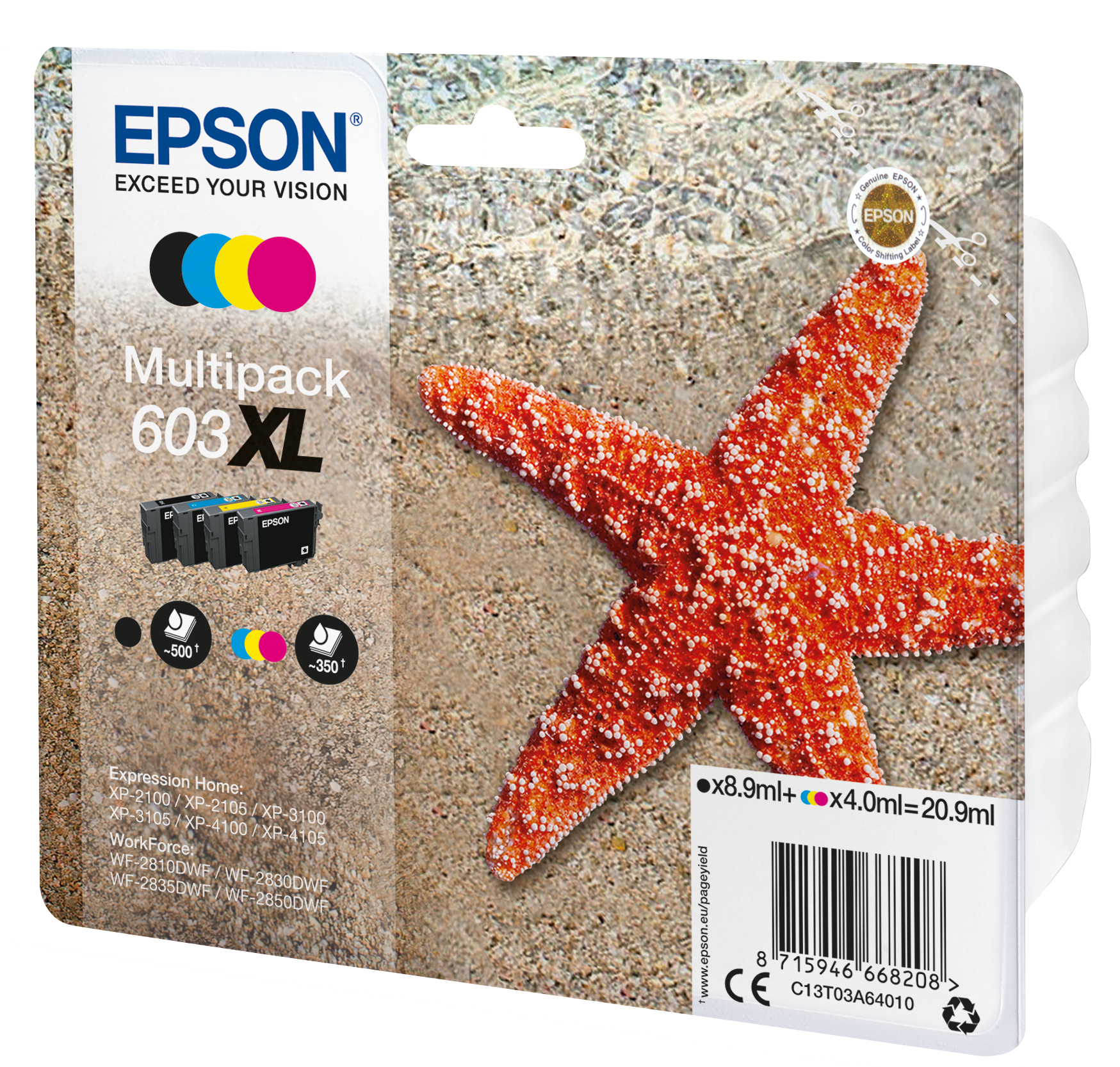 Epson 603XL Ink Cartridge Multipack (B/C/M/Y)