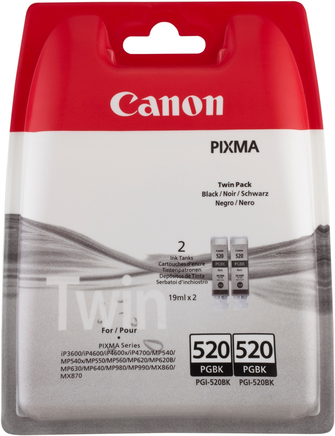 Canon PGI-520BK Black Ink Cartridge Twin Pack