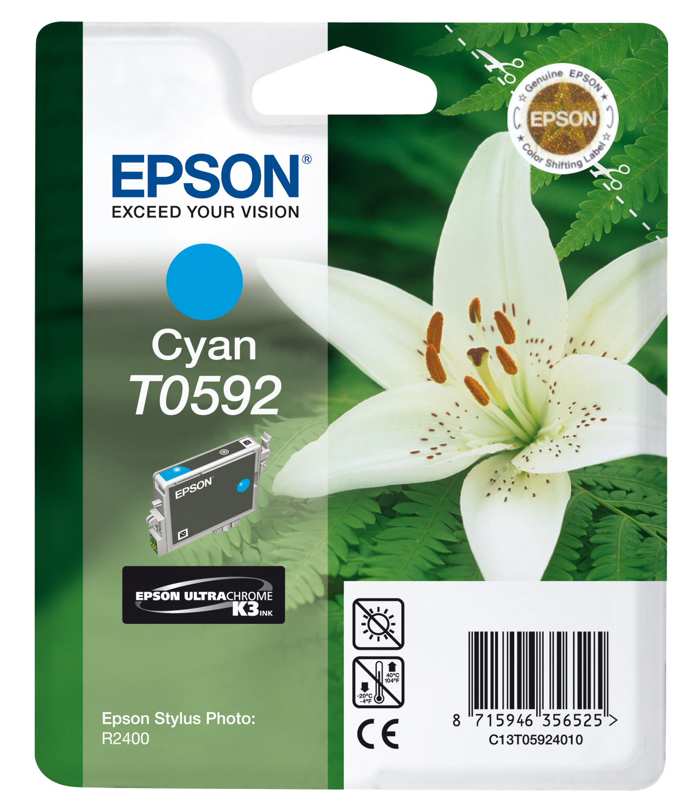 Epson T0592 Cyan Ink Cartridge