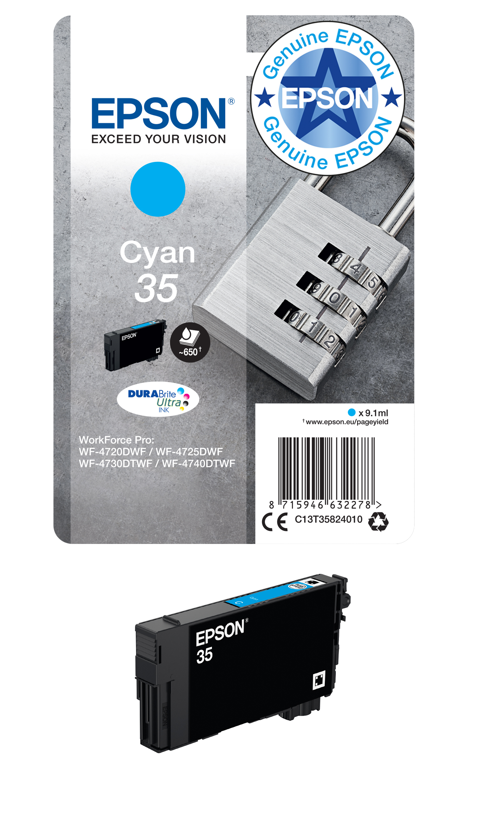 Epson 35 Cyan Ink Cartridge