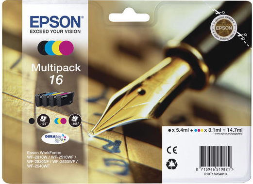 Epson 16 B/C/M/Y Ink Cartridge Multipack
