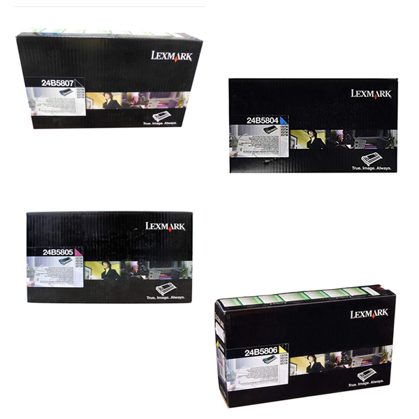 Lexmark 24B5807 Return Program Toner Value Pack (B/C/M/Y)