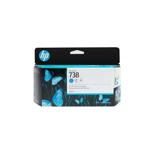 HP 738 Cyan Ink Cartridge