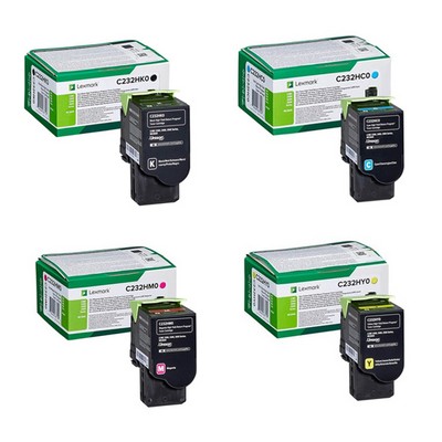 Lexmark C232HK0PACK High Capacity Toner Value Pack (B/C/M/Y)