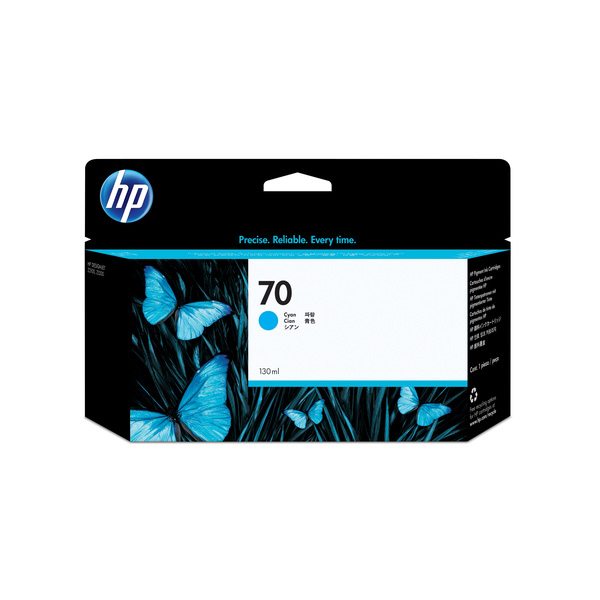 HP No. 70 Cyan Ink Cartridge 130ml