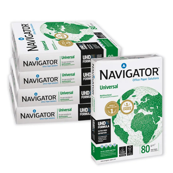 Navigator Universal A4 White Paper - 80gsm (5 Reams of 500)