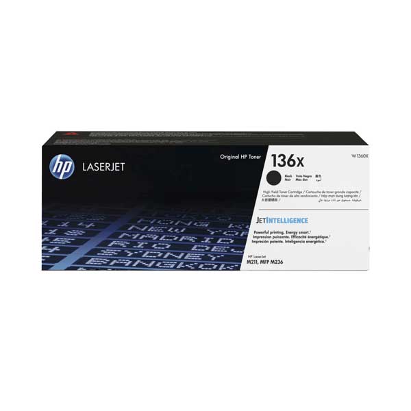 HP 136X High Capacity Black Toner Cartridge (W1360X)