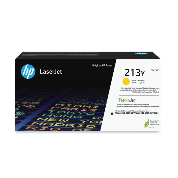 HP 213Y Extra High Capacity Yellow Toner Cartridge (W2132Y)